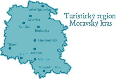 Mapa turistické destinace Moravský kras a okolí
